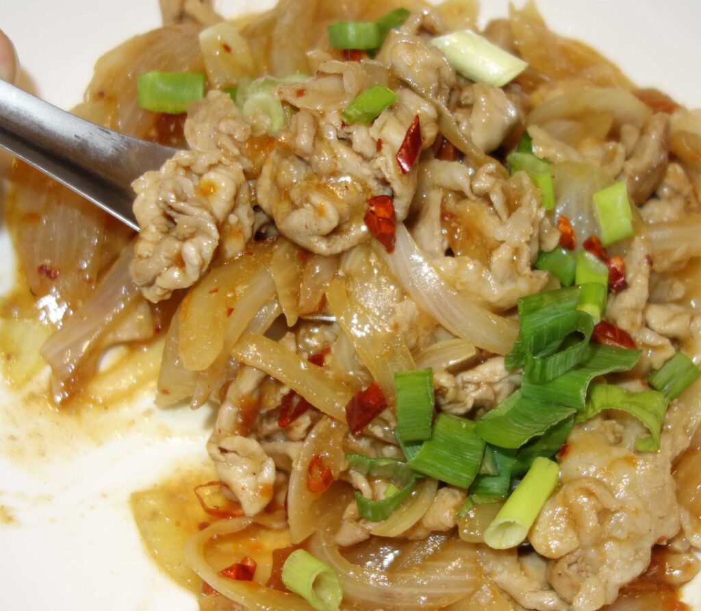 豚肉と玉ねぎの炒め物