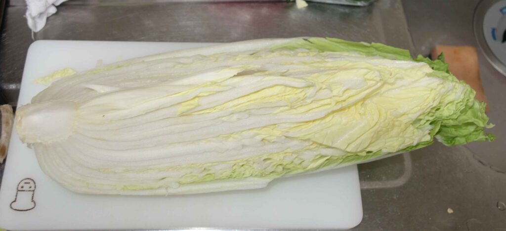 カットされた白菜