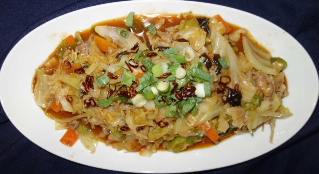 皿に盛られた回鍋肉