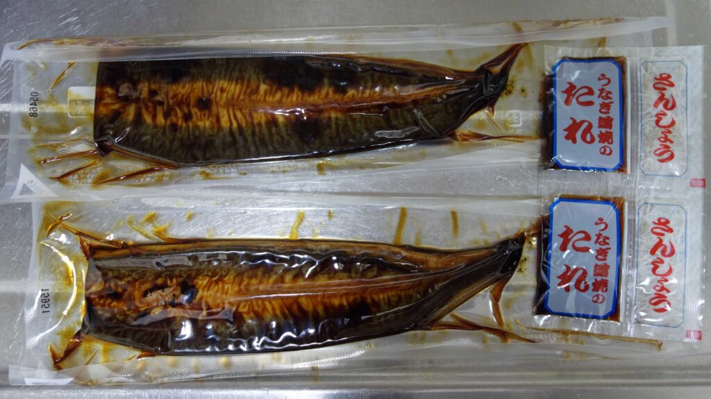 パック詰めのうなぎの蒲焼き