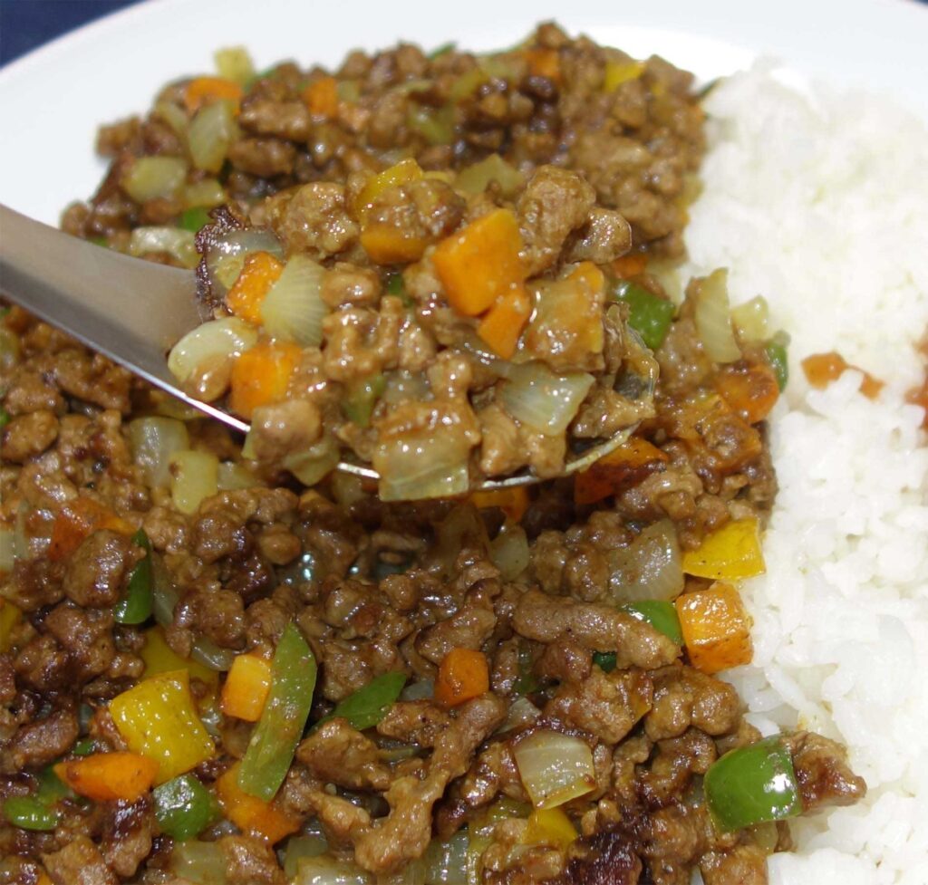 キーマカレーとご飯