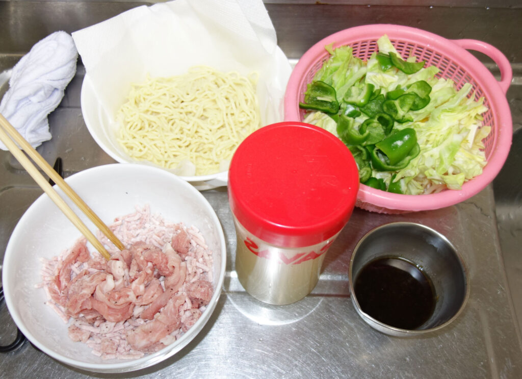 焼きそばの材料