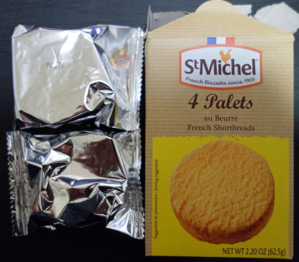 サンミシェルのフランス産ショートブレッドの箱と個包装