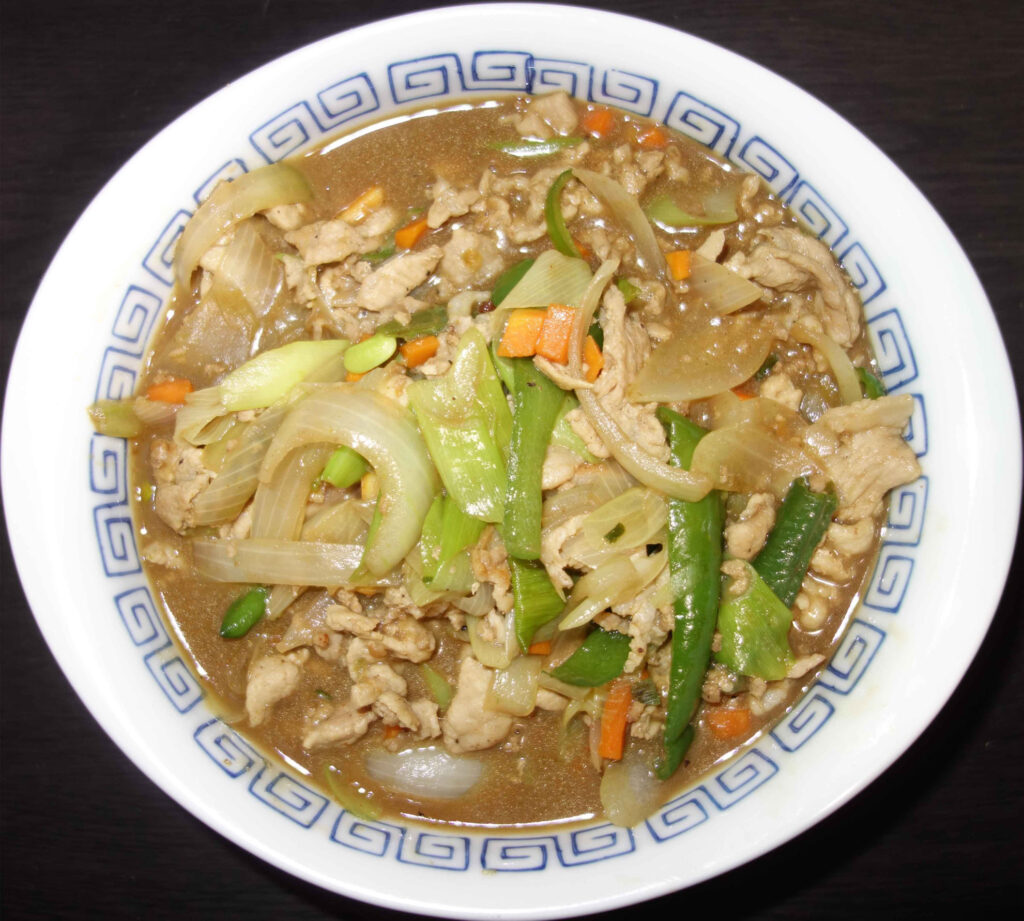 豚肉と野菜のあんかけ丼