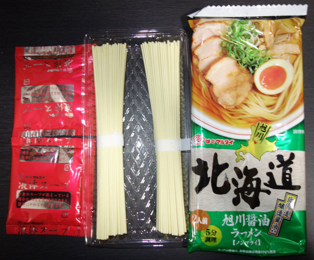 マルタイの北海道旭川醤油ラーメンセット